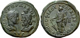 MOESIA INFERIOR. Marcianopolis. Gordian III (238-244), with Serapis. Ae Pentassarion. Menophilus, legatus consularis. 

Obv: M ANT ΓOPΔIANOC / AVΓ. ...