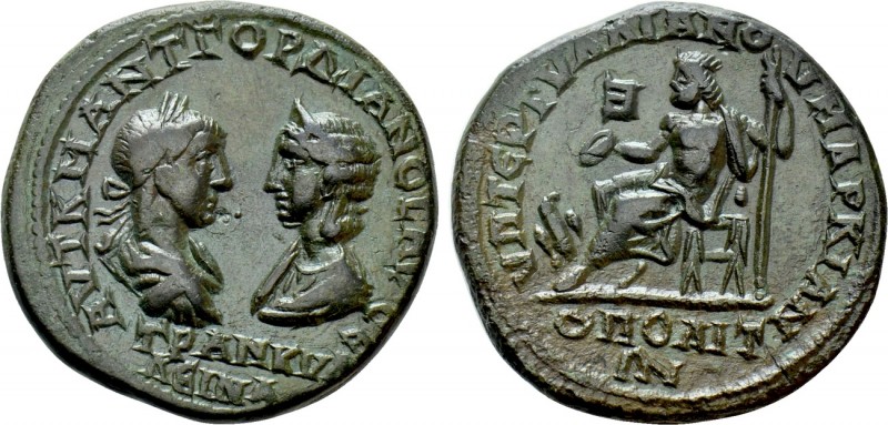 MOESIA INFERIOR. Marcianopolis. Gordian III and Tranquillina (238-244). Ae Penta...