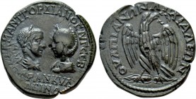 THRACE. Anchialus. Gordian III with Tranquillina (238-244). Ae. 

Obv: AVT K M ANT ΓOPΔIANOC AVΓ CEB / TPANKVΛΛEINA. 
Draped busts of Gordian, laur...