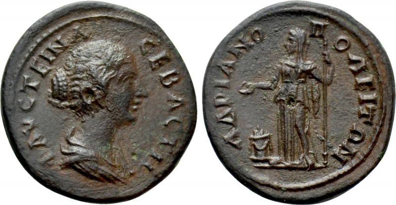 THRACE. Hadrianopolis. Faustina II (Augusta, 147-175). Ae. 

Obv: ΦAVCTEINA CE...