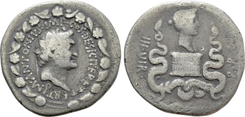 IONIA. Ephesos. Mark Antony with Octavia (39 BC). Cistophorus. Ephesos. 

Obv:...