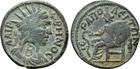 PHRYGIA. Hierapolis. Pseudo-autonomous. Time of the Antonines (138-192). Ae. 

Obv: ΛAIPBHNOC. 
Turreted and draped bust of Apollo Lairbenos right;...