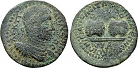 PHRYGIA. Hierapolis. Gallienus (253-268). Ae. Homonoia issue with Smyrna. 

Obv: AV K Π ΛI ΓAΛΛIHNOC. 
Laureate, draped and cuirassed bust right.
...