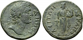 PHRYGIA. Hierapolis. Pseudo-autonomous. Ae (2nd-3rd century AD). 

Obv: ΔHMOC. 
Laureate head of Demos right.
Rev: IEPAΠOΛEITΩN. 
Apollo standing...