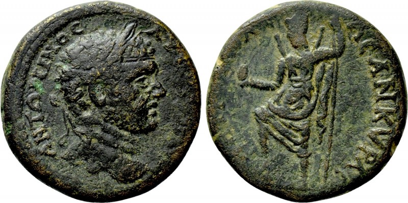 GALATIA. Ancyra. Caracalla (198-217). Ae. 

Obv: ANTΩNINOC AVΓOVCTOC. 
Laurea...