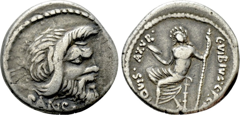 C. VIBIUS C.F. CN. PANSA CAETRONIANUS. Denarius (48 BC). Rome.

Obv: PANSA.
M...