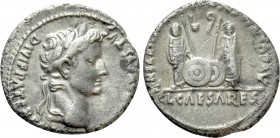 AUGUSTUS (27 BC-14 AD). Denarius. Lugdunum. 

Obv: CAESAR AVGVSTVS DIVI F PATER PATRIAE. 
Laureate head right.
Rev: C L CAESARES AVGVSTI F COS DES...
