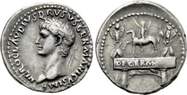 NERO CLAUDIUS DRUSUS (Died 9 BC). Denarius. Rome. Struck under Claudius (41-54).

Obv: IMP NERO CLAVDIVS DRVSVS GERMANICVS.
Laureate head left.
Re...