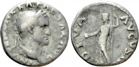 GALBA (68-69). Denarius. Rome. 

Obv: IMP SER GALBA CAESAR AVG. 
Laureate head right.
Rev: DIVA AVGVSTA. 
Livia standing left, holding patera and...