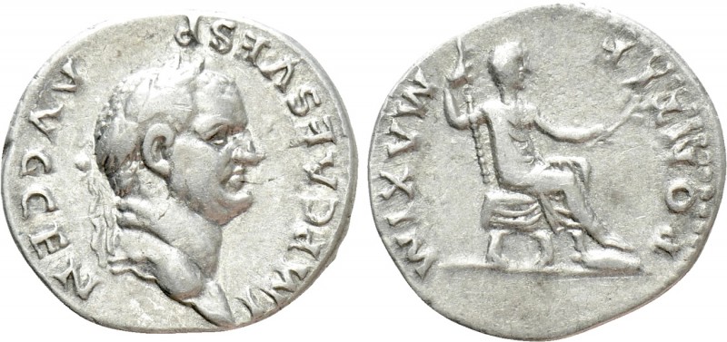 VESPASIAN (69-79). Denarius. Rome. 

Obv: IMP CAES VESP AVG CENS. 
Laureate h...