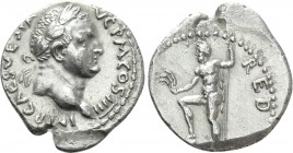 VESPASIAN (69-79). Denarius. Antioch. 

Obv: IMP CAES VESP AVG P M COS IIII. 
Laureate head right.
Rev: NEP RED. 
Neptune standing left, with foo...