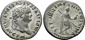 TITUS (79-81). Denarius. Rome. 

Obv: IMP TITVS CAES VESPASIAN AVG P M. 
Laureate head right.
Rev: TR P VIIII IMP XIIII COS VII P P. 
Venus stand...