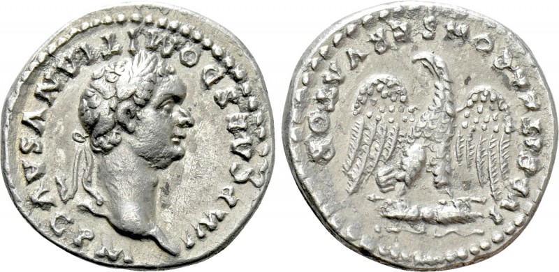 DOMITIAN (81-96). Denarius. Rome. 

Obv: IMP CAES DOMITIANVS AVG P M. 
Laurea...