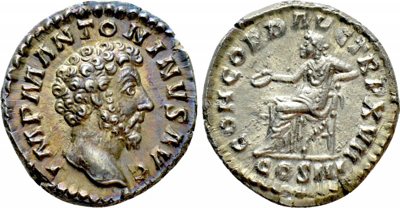 MARCUS AURELIUS (161-180). Denarius. Rome. 

Obv: IMP M ANTONINVS AVG. 
Head ...