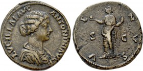 LUCILLA (Augusta, 164-182). Sestertius. Rome. 

Obv: LVCILLAE AVG ANTONINI AVG F. 
Draped bust right.
Rev: VENVS / S - C. 
Venus standing left, h...