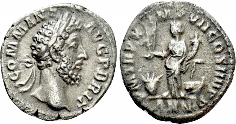 COMMODUS (177-192). Denarius. Rome. 

Obv: COMM ANT AVG P BRIT. 
Laureate hea...