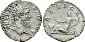 SEPTIMIUS SEVERUS (193-211). Denarius. Rome. 

Obv: SEVERVS PIVS AVG. 
Laureate head right.
Rev: AFRICA. 
Africa reclining left, resting elbow up...