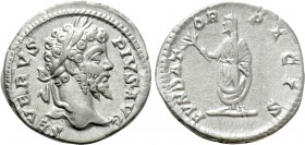 SEPTIMIUS SEVERUS (193-211). Denarius. Rome. 

Obv: SEVERVS PIVS AVG. 
Laureate head right.
Rev: FVNDATOR PACIS. 
Septimius Severus, veiled and t...