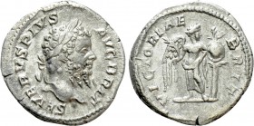 SEPTIMIUS SEVERUS (193-211). Denarius. Rome. 

Obv: SEVERVS PIVS AVG BRIT. 
Laureate head right.
Rev: VICTORIAE BRIT. 
Victory standing facing, h...