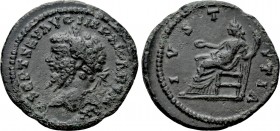 SEPTIMIUS SEVERUS (193 - 211). Denarius. Limes Falsum. 

Obv: L SEPT SEV AVG IMP XI PART MAX. 
Laureate head left.
Rev: IVSTITIA. 
Justitia seate...