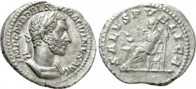 MACRINUS (217-218). Denarius. Rome. 

Obv: IMP C M OPEL SEV MACRINVS AVG. 
Laureate and cuirassed bust right.
Rev: SALVS PVBLICA. 
Salus seated l...