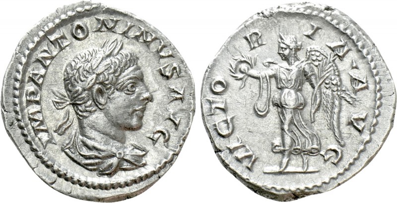 ELAGABALUS (218-222). Denarius. Rome. 

Obv: IMP ANTONINVS AVG. 
Laureate and...