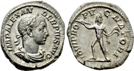 SEVERUS ALEXANDER (222-235). Denarius. Rome. 

Obv: IMP ALEXANDER PIVS AVG. 
Laureate, draped and cuirassed bust right.
Rev: IOVI PROPVGNATORI. 
...