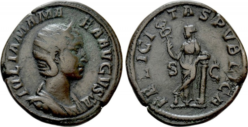 JULIA MAMAEA (Augusta, 222-235). Sestertius. Rome. 

Obv: IVLIA MAMAEA AVGVSTA...