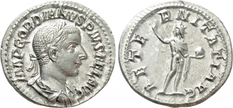 GORDIAN III (238-244). Denarius. Rome. 

Obv: IMP GORDIANVS PIVS FEL AVG. 
La...