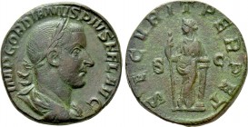 GORDIAN III (238-244). Sestertius. Rome. 

Obv: IMP GORDIANVS PIVS FEL AVG. 
Laureate, draped and cuirassed bust right.
Rev: SECVRIT PERPET / S - ...