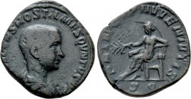 HOSTILIAN (Caesar, 250-251). Sestertius. Rome. 

Obv: C VALENS HOSTIL MES QVINTVS N C. 
Bareheaded and draped bust right.
Rev: PRINCIPI IVVENTIS /...
