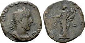 GALLIENUS (253-268). Sestertius. Rome. 

Obv: IMP C P LIC GALLIENVS AVG. 
Laureate and cuirassed bust right.
Rev: CONCORDIA EXERCIT / S - C. 
Con...