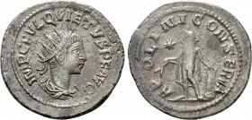 QUIETUS (Usurper, 260-261). Antoninianus. Samosata. 

Obv: IMP C FVL QVIETVS P F AVG. 
Radiate, draped and cuirassed bust right.
Rev: APOLINI CONS...