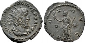 VICTORINUS (269-271). Antoninianus. Treveri. 

Obv: IMP C VICTORINVS P F AVG. 
Radiate, draped and cuirassed bust right.
Rev: PAX AVG / V - *. 
P...