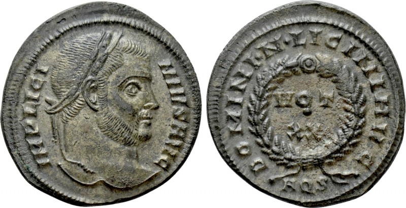 LICINIUS I (308-324). Follis. Aquileia. 

Obv: IMP LICINIVS AVG. 
Laureate he...