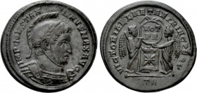 CONSTANTINE I THE GREAT (307/10-337). Follis. Treveri. 

Obv: IMP CONSTANTINVS MAX AVG. 
Laureate, helmeted, and cuirassed bust right.
Rev: VICTOR...