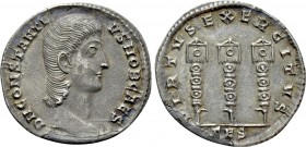 CONSTANTIUS GALLUS (Caesar, 351-354). Heavy Miliarense. Thessalonika. 

Obv: DN CONSTANTIVS NOB CAES. 
Bare head right.
Rev: VIRTVS E EXERCITVS / ...