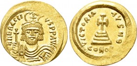 HERACLIUS (610-641). GOLD Solidus. Constantinople. 

Obv: δ NN ҺЄRACLIVS PP AVG. 
Draped bust facing, wearing crown with plume and pendilia, and ho...