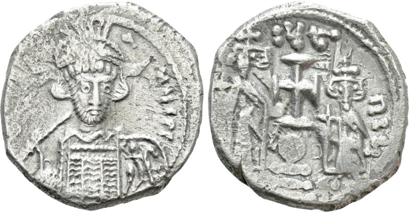 CONSTANTINE IV POGONATUS with HERACLIUS and TIBERIUS (668-685). Hexagram. Consta...