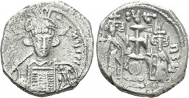 CONSTANTINE IV POGONATUS with HERACLIUS and TIBERIUS (668-685). Hexagram. Constantinople. 

Obv: Helmeted and cuirassed bust facing slightly right, ...