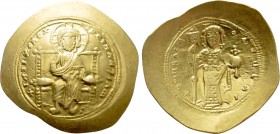CONSTANTINE X DUCAS (1059-1067). GOLD Histamenon Nomisma. Constantinople. 

Obv: + IҺS XIS RЄX RЄGNANTIҺM. 
Christ Pantokrator seated facing on thr...