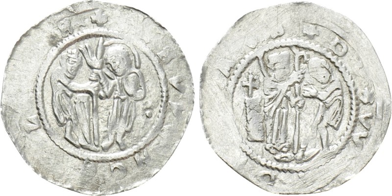 BOHEMIA. Ladislaus (Vladislav) II (As duke, 1140-1158). Denár. 

Obv: Saint st...