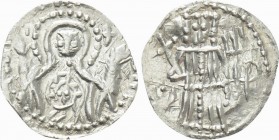 BULGARIA. Second Empire. Ivan Šhishman (1371-1395). Half Grosh. 

Obv: Facing bust of the Virgin Mary, orans, with head of Holy Infant on breast.
R...