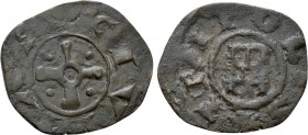 CRUSADERS. Tripoli. Bohemond V (1233-1251). Pougeoise. 

Obv: + CIVITAS. 
Cross pommetee, pellet in circle at center, pellet in each quarter.
Rev:...