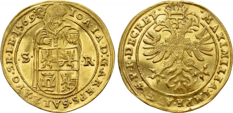 AUSTRIA. Salzburg. Johann Jakob Khuen von Belasi (Archbishop, 1560-1586). GOLD 2...