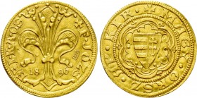 Austrian Empire. Franz Joseph I (1848-1916). GOLD Goldgulden (1896). Kremnitz. For the Millennium of the Hungarian Kingdom.

Obv: F JÓZS EFI K A CS....
