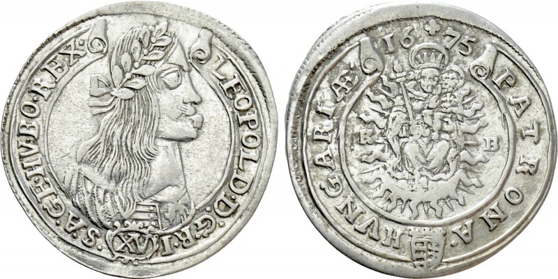 HOLY ROMAN EMPIRE. Austria. Habsburg. Leopold I (Emperor, 1658-1705). 15 Kreuzer...