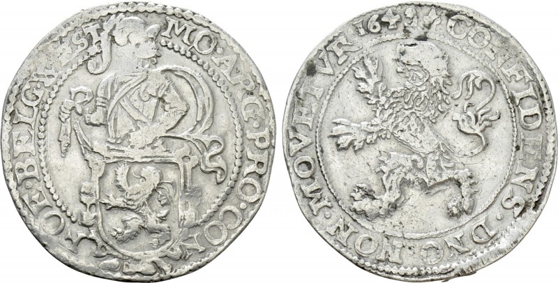NETHERLANDS. West Friesland. Lion Dollar or Leeuwendaalder (1643). 

Obv: MO A...
