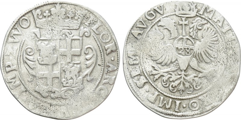 NETHERLANDS. Zwolle. In the name of Matthias I (1612-1619). 28 Stuiver or Gulden...