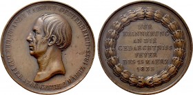 KAISERTUM ÖSTERREICH. Habsburg. Franz I (II) (1804-1835). Auf die Gedächtnisfeier zu seinem Tod. Bronzemedaille (1835) von Wirth. 

Obv: Portraitkop...